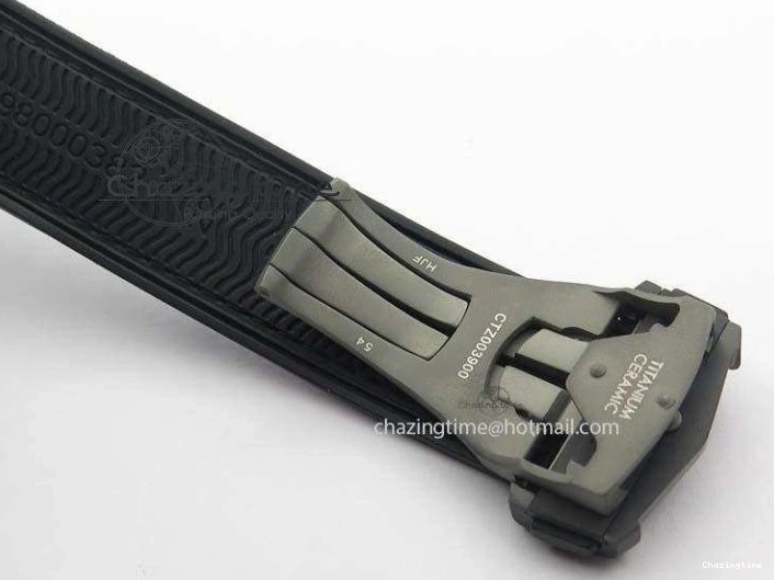 0427 Planet Ocean 45mm GMT DLC JHF Best Edition Black Dial On Rubber Strap A Durable 8194